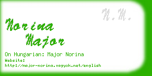 norina major business card